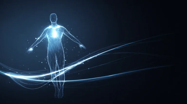 zdjęcie symbolizuje człowieka i linie przecinajace go jak brm i cpm